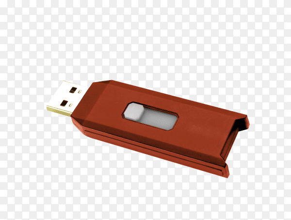 Flash drive isolated on transparent background PNG