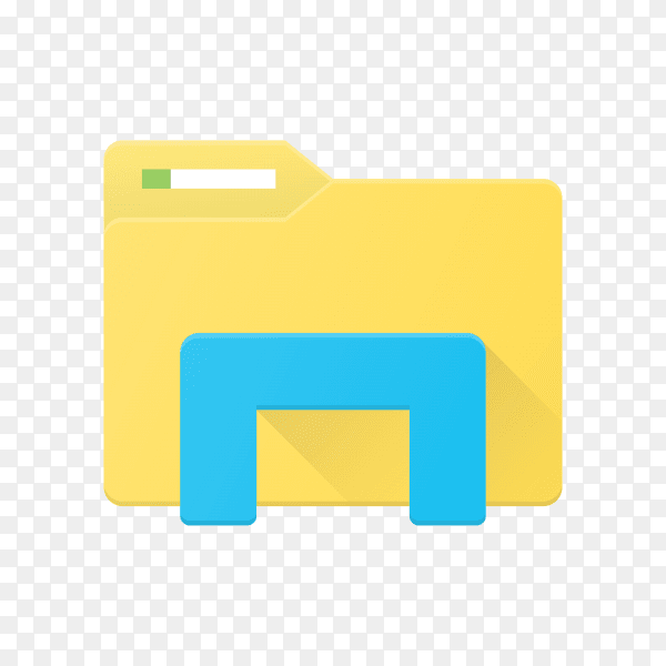 Folder icon design on transparent background PNG