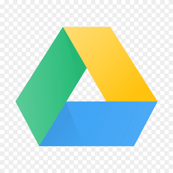 Google drive icon design on transparent background PNG
