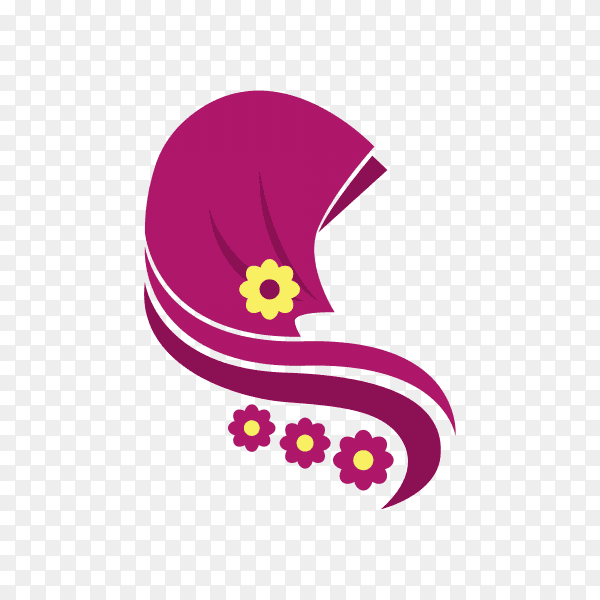 Hijab icon isolated on transparent background PNG