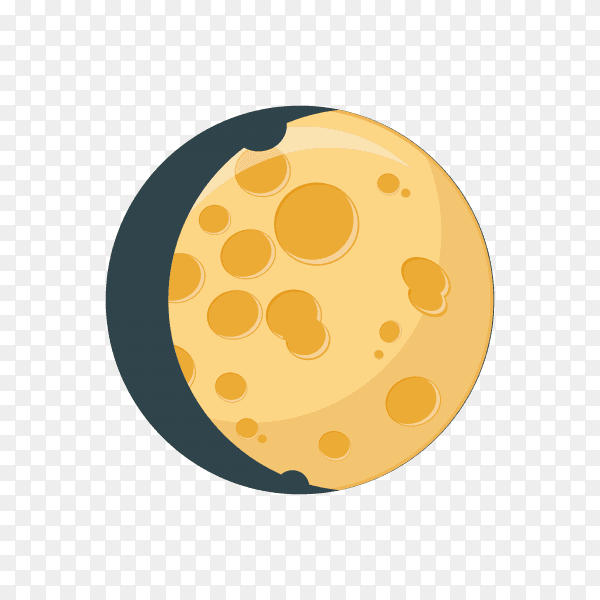 Illustration of Moon phase infographic on transparent background PNG