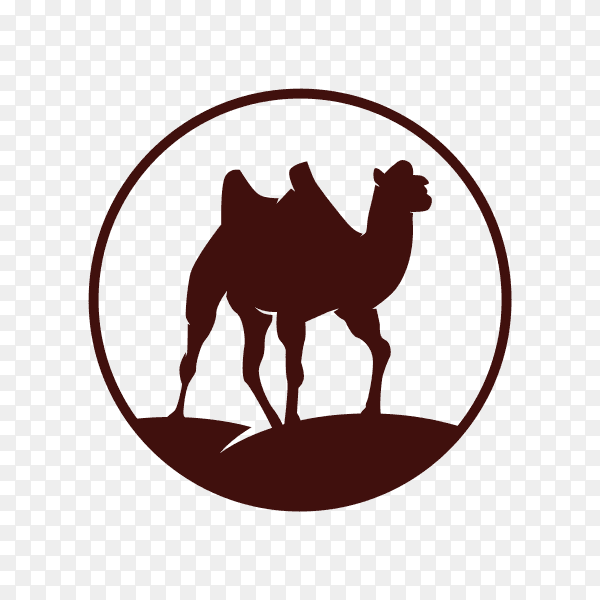 Illustration of camel logo design on transparent background PNG