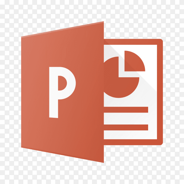 Microsoft office power point icon on transparent background PNG
