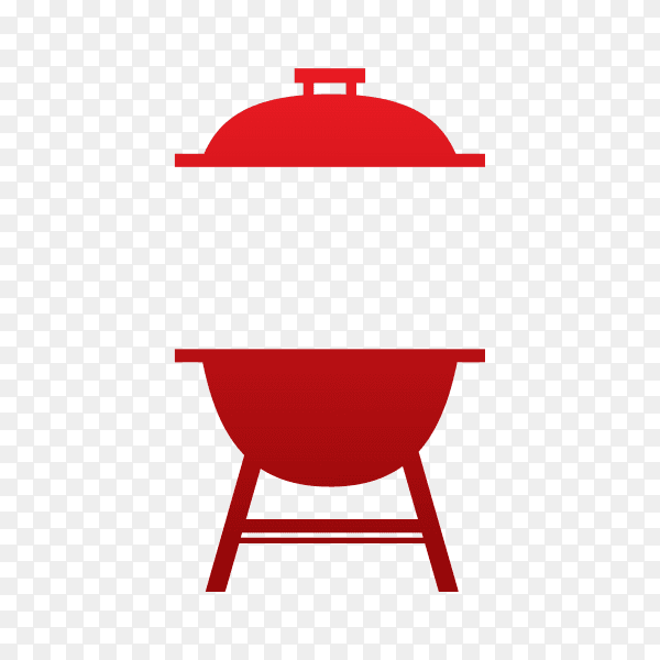 Modern barbecue label on transparent background PNG