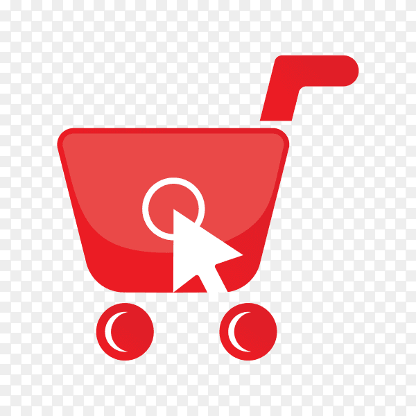 Online shop logo design on transparent background PNG
