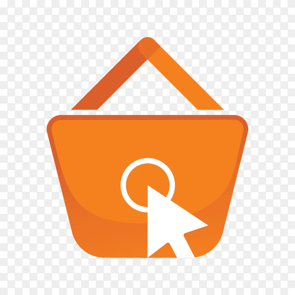 Online shop logo on transparent background PNG