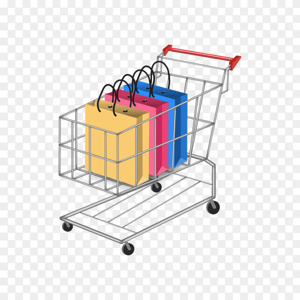 Online shopping concept on transparent background PNG