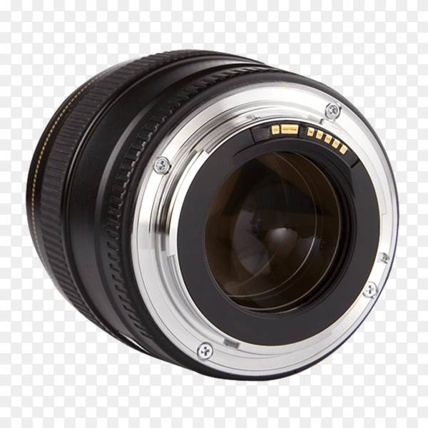 Professional photo lens isolated on transparent background PNG