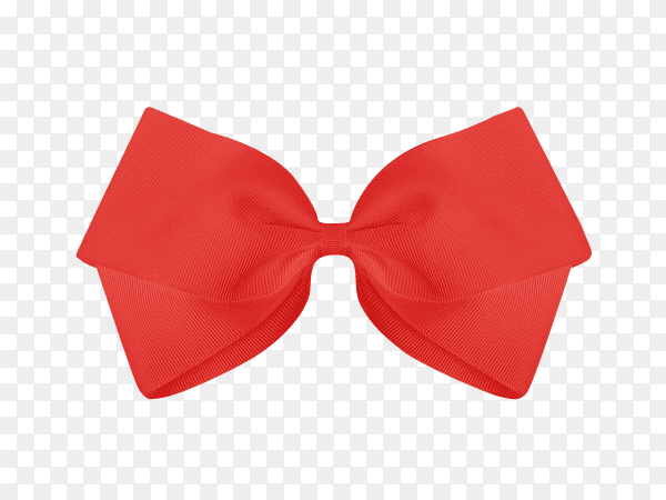 Red bow tie isolated on transparent background PNG