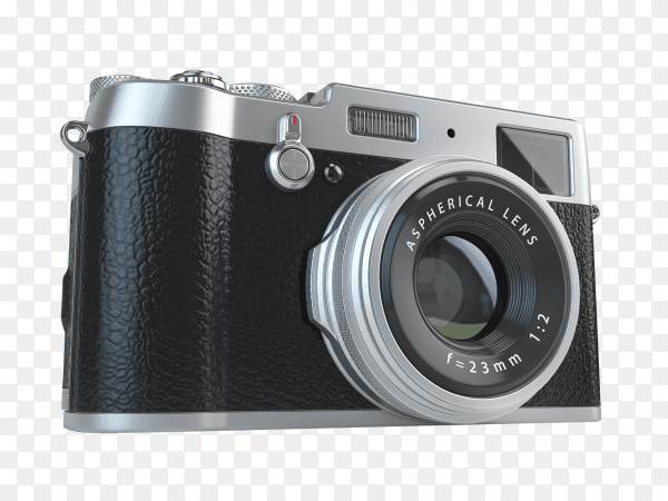 Retro vintage camera isolated on transparent background PNG