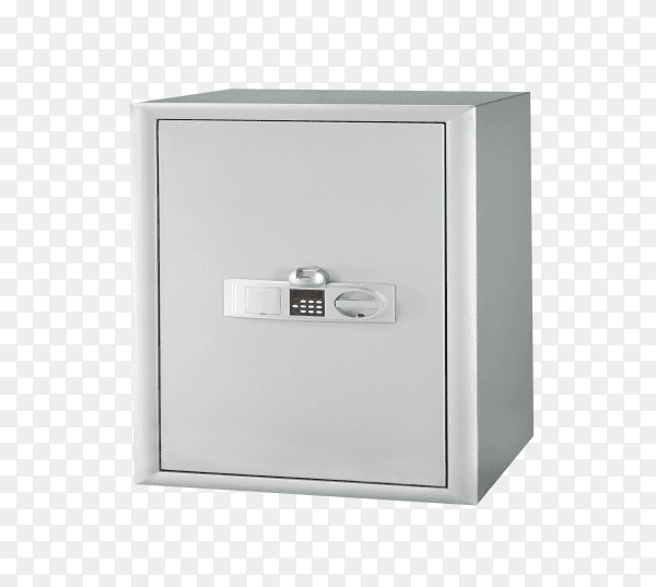 Security metal safe isolated on transparent background PNG