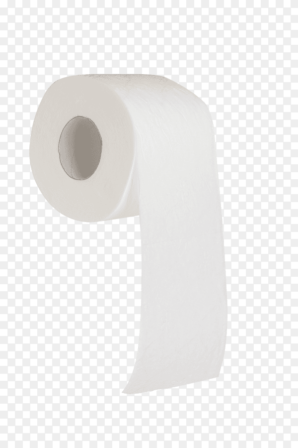 Simple toilet paper on transparent background PNG