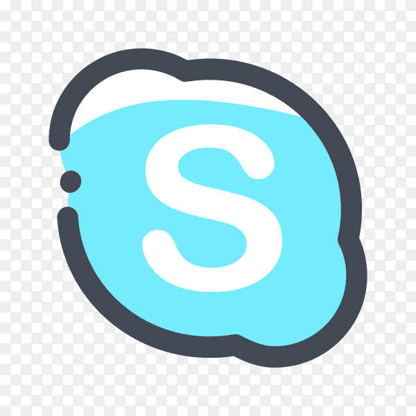 Skype logo design on transparent background PNG