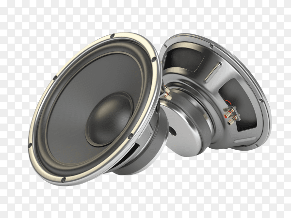Sound speakers multimedia acoustic loudspeakers on transparent background PNG