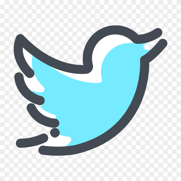 Twiiter icon design on transparent background PNG