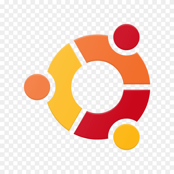 Ubuntu logo on transparent background PNG
