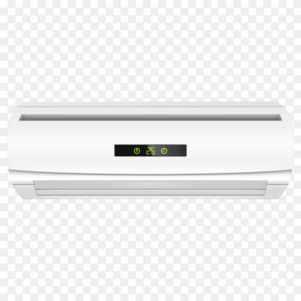 Air conditioners with air flow realistic on transparent background PNG