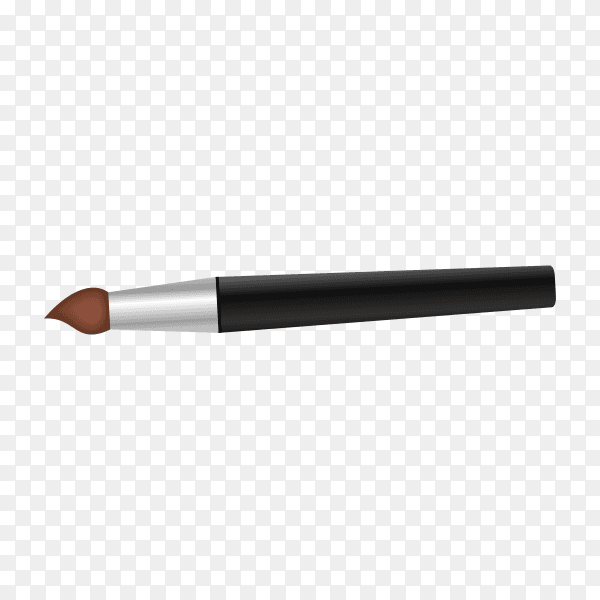 Black brush on transparent background PNG