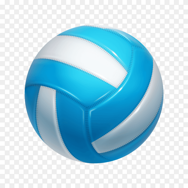 Blue and white ball on transparent background PNG