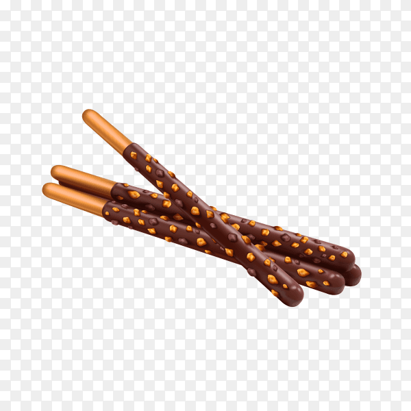 Chocolate covered stick on transparent background PNG