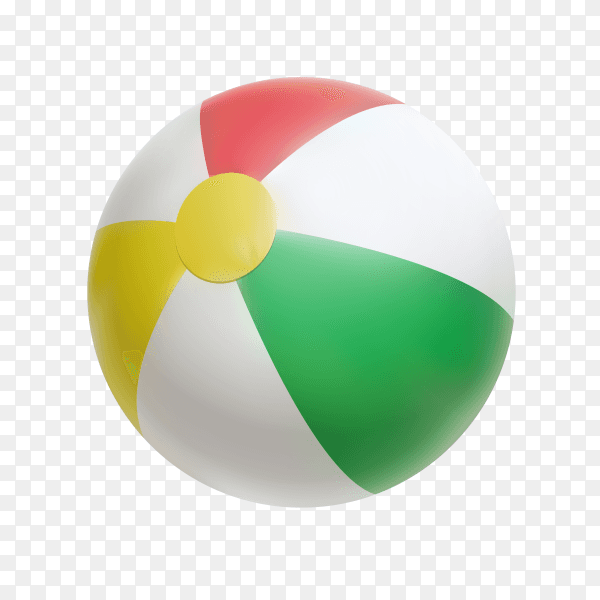 Colorful sporty ball on transparent background PNG