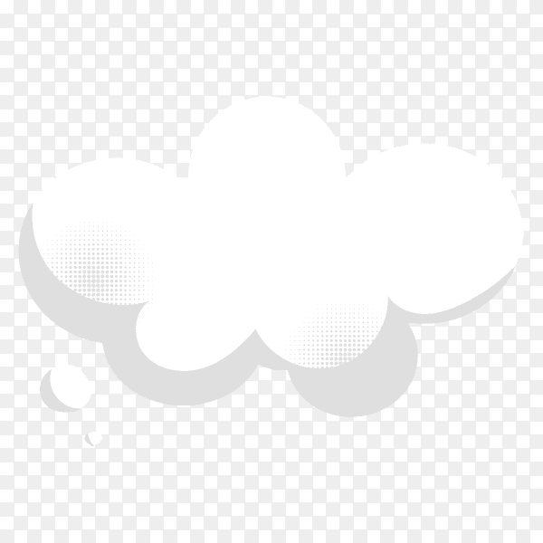 Comic chat bubble isolated on transparent background PNG