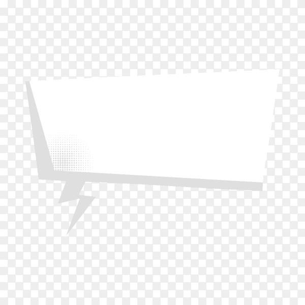 Comic chat bubble on transparent background PNG