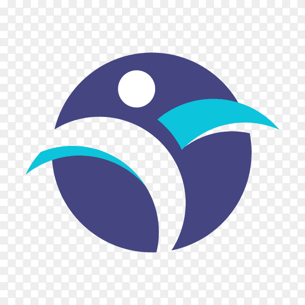 Creative physiotherapy logo design on transparent background PNG
