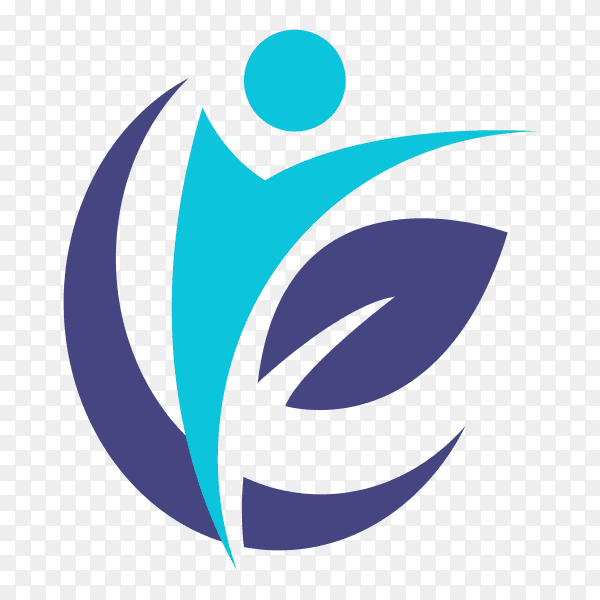 Creative physiotherapy logo on transparent PNG