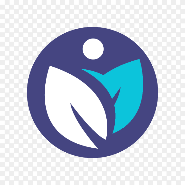 Creative physiotherapy logo on transparent background PNG