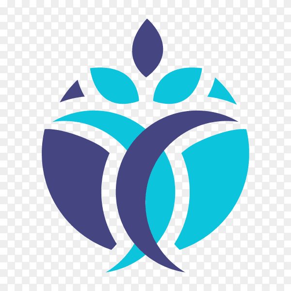 Creative physiotherapy logo template on transparent background PNG