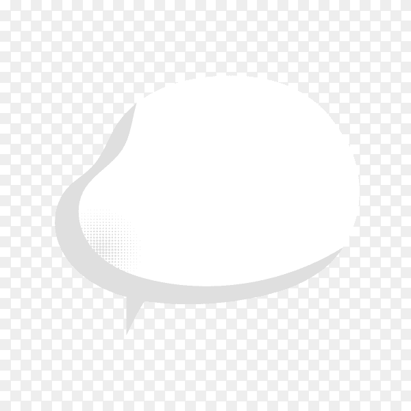 Doodle blank speech bubble on transparent background PNG