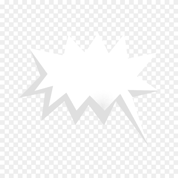 Hand drawn Comic chat bubble on transparent background PNG