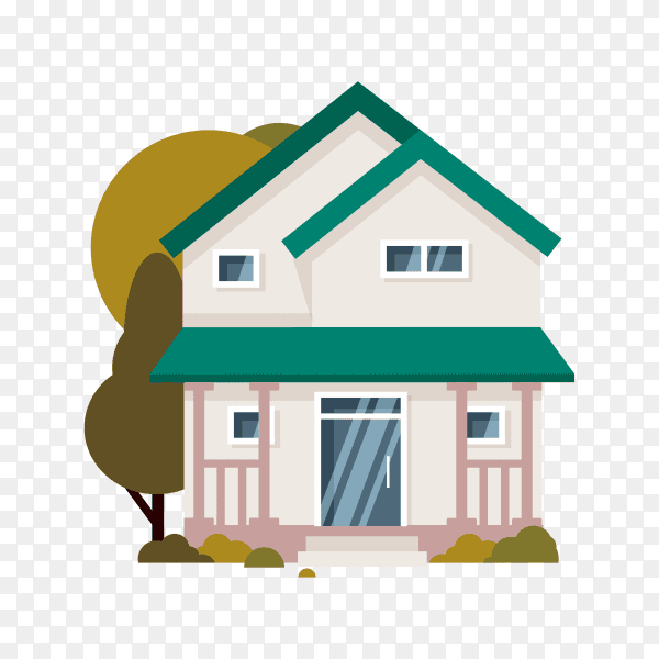 Hand drawn house icon on transparent background PNG