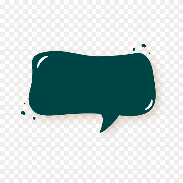 Hand drawn speech bubble on transparent background PNG