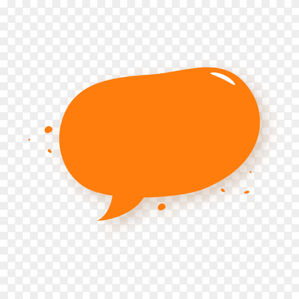 Illustration of speech bubble on transparent background PNG