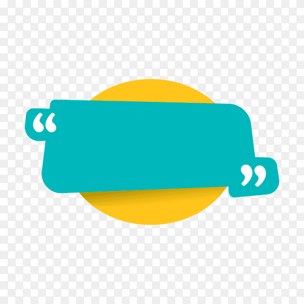 Quote box frame quote speech bubble text in quote on transparent PNG