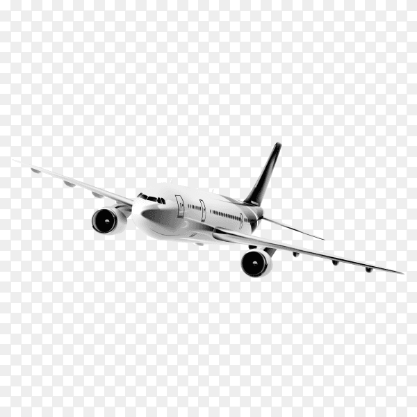 Realistic plane isolated on transparent background PNG