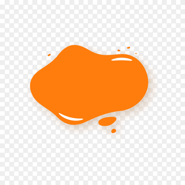 Speech bubble in orange color on transparent background PNG