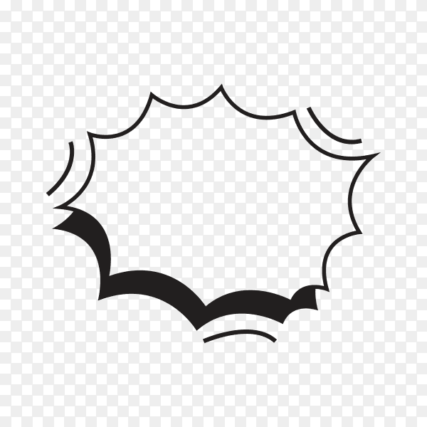 Speech bubble isolated on transparent background PNG