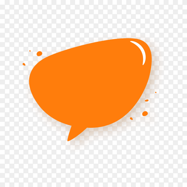 Speech bubbles isolated on transparent background PNG