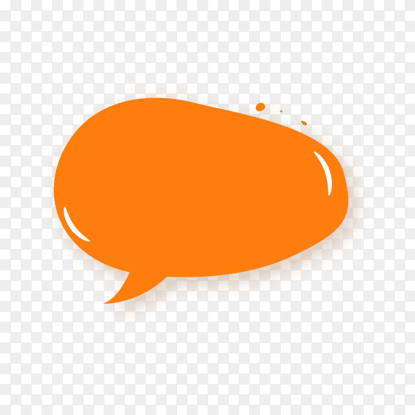 Text bubble isolated on transparent background PNG