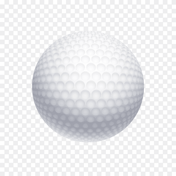 White golf ball on transparent background PNG