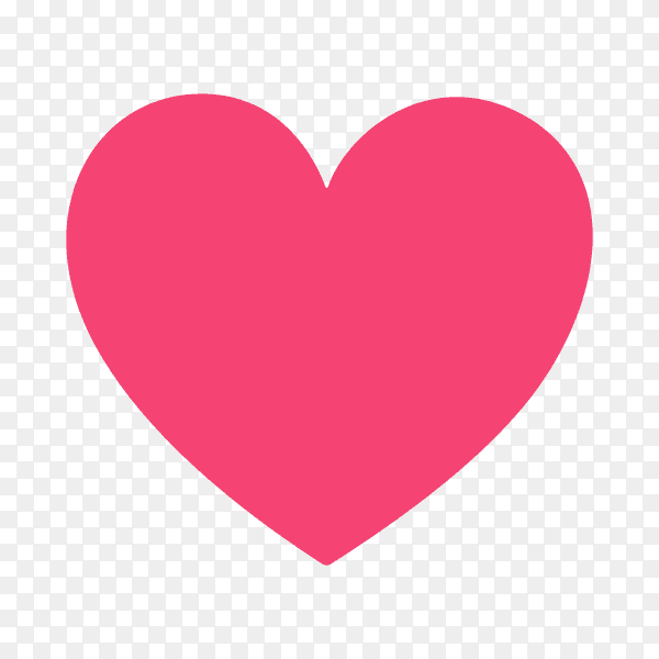 Cartoon heart illustration on transparent background PNG