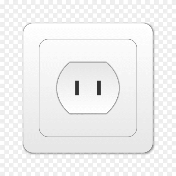 Electricity outlet socket on transparent background PNG