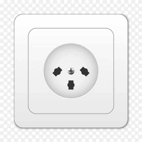 Electricity outlet socket type on transparent background PNG