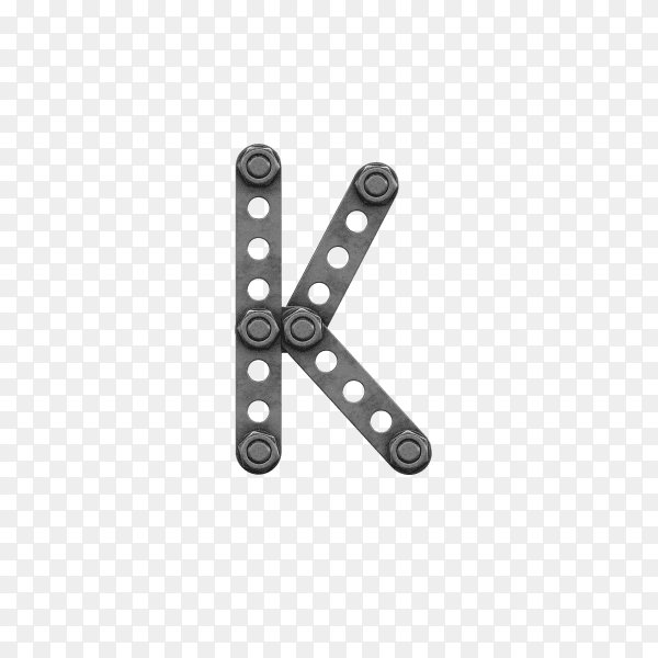 Alphabet letter K design on transparent background PNG