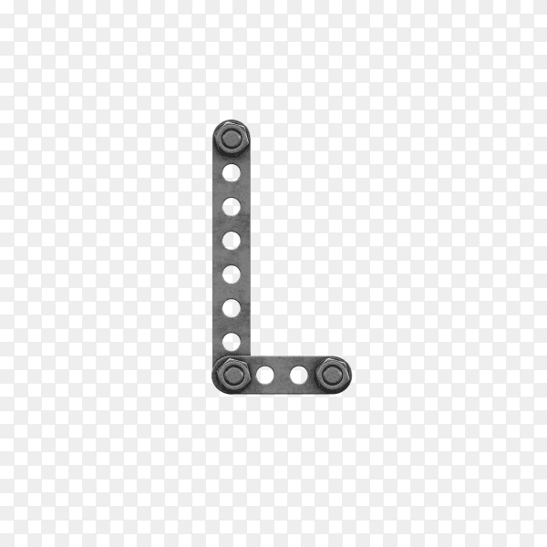 Alphabet letter L design on transparent background PNG