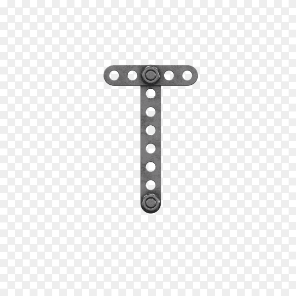 Alphabet letter T design on transparent background PNG