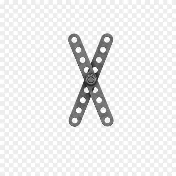 Alphabet letter X design on transparent background PNG